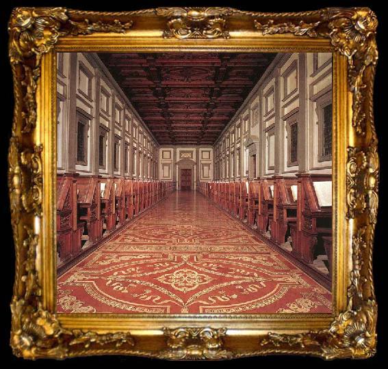 framed  Michelangelo Buonarroti Laurentian Library, ta009-2